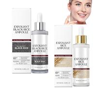 Black White Rice Face Exfoliator,Rice Peeling Ampoule,Soft Exfoliating Face Exfoliator for Pore Minimizer,Ri Ce Bran Water Formula,Hydrating Radiance Boost for All Skin Types (Black and White)