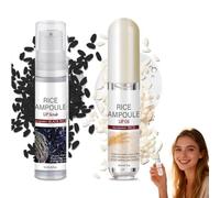 Black & White Rice Glutinous Rice Skin-Revitalising Lip Scrub, 2025 New Black & White Rice Radiance Ampoule, Gentle Exfoliating Lip Scrub, Moisturising Formula Suitable for All Skin Types