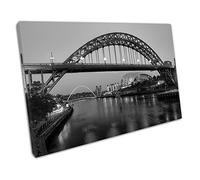 Black & White River Tyne Bridge Sage Newcastle Gateshead Quay Canvas Wall Art Print On Canvas Picture For Home Office Decor 30x20cm (12x8In)