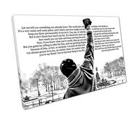 Black & White Rocky Balboa boxing quote Let me tell you Wall Art Print On Canvas Picture For Home Office Decor 91x61cm (36x24In)