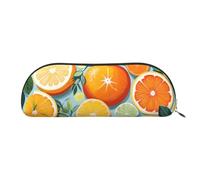 Black White Rose Print Cosmetic Bags For Women,Receive Bag Makeup Bag Travel Storage Bag Toiletry Bags Pencil Case, Citrus Fruit Pattern, One Size