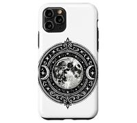 Black White Sacred Moon Phases Mandala Mystical Tattoo Case for iPhone 11 Pro