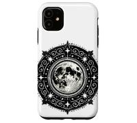 Black White Sacred Moon Phases Mandala Mystical Tattoo Sti Case for iPhone 11