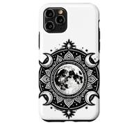 Black White Sacred Moon Phases Mandala Mystical Tattoo Sti Case for iPhone 11 Pro