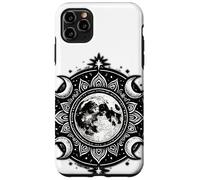 Black White Sacred Moon Phases Mandala Mystical Tattoo Sti Case for iPhone 11 Pro Max