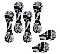 Black White Skull and Butterflies Magnetic Bookmarks