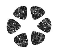 Black White Snake Skin pattern print Guitar Picks 12PCS Mixed Gauges(0.46/0.71/0.96mm) with Case, for Guitar/Ukulele
