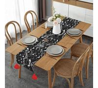 Black White Snake Skin Pattern Versatile & Fashion Table Runner:Perfect for Homes,Parties,Weddings,and Holidays