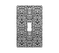 Black White Snake Skin Print Graphics Decor Wallplates -Single Toggle Light Switch Cover Wall Plate Cover