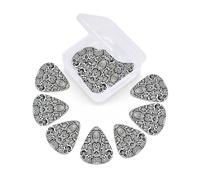 Black White Snake Skin print Guitar Picks 12 Pack, Mixed (0.46-0.96mm) with Storage Case for Guitar,ukulele