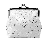 Black White Speck Print Coin Purse Wallet Buckle Kiss Lock Change Purse Change Holder Wallet Coin Purse