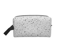 Black White Speck Print Storage Bag â€“ Large Travel Cosmetic Makeup Bags, Portable Pouch Organizer for Toiletries, Accessories