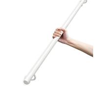 Black White Staircase Banister Hand Rails for Indoor Steps Outside Grab Rail, Metal Iron Handrails for Stairs Loft Porch Garage & Deck, Wall Mount 30~600cm(White,2ft/60cm)