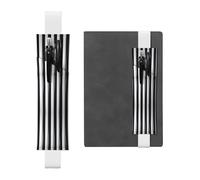 Black & White Stripe Adjustable Journal Bookmark, Leather Pen Holder Bookmark, Perfect for Back to School Christmas Gift Bookmark Leather Pen Holder,