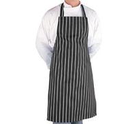 Black & White Stripe Butchers Bib Apron - Great for increasing hygiene levels in your kitchen