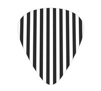 Black & White Stripe Guitar Plectrums 12 Pieces For Ukulele Bass Instrument Accessories