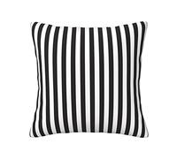 Black & White Stripe Print Luxurious Double-Sided Printed Cushion Cover - 100% Polyester - Four Seasons Universal Throw Pillow Cover For Ideal Home Decoration