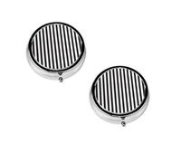 Black & White Stripe Print Pill Box, Round Pill Organizer, 3 Compartment Small Pill Case for Purse & Pocket, Portable Medicine Box, Travel Pill Case
