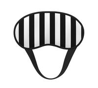 Black & White Stripe Sleep Mask for Side Sleepers: Blackout Eye Masks for Sleeping - Soft Breathable Soft Eye Shade Cover for Travel - Adjustable Night Blindfold for Men Women Gifts