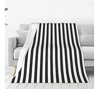 Black & White Stripe Throw Blanket Warm Ultra-Soft Micro Fleece Blanket For Bed Couch Living Room,Bedroom Blanket