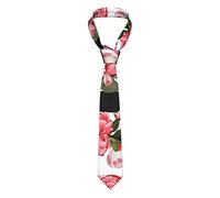 Black White Striped Flowers Printed Ties For Men Fashion Suit Tie Classic Neck Ties Skinny Tie For Wedding Business Formal Neckties