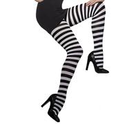Black & White Striped Tights