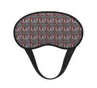 Black White Stripes Red Rose Flowers Print Adults Washable Eye Mask for Nap Light Blocking for Home Hotel Airplane Camping