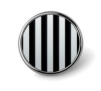 Black White Stripes Round Badge Personalized Metal Lapel Pin Badges Fit Clothing Bags Hat Humorous Printed Brooch Badge Party Decorations Accessories for Men Women