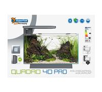 (Black, White) Superfish Quadro 40 Aquarium Fish Tank LED Lighting & Filter, Optional Cabinet