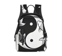 Black White TaiChi Lightweight Casual Rucksack-Large Capacity Daypack