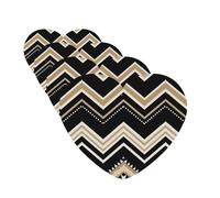 Black White Tan Zigzag Car Air Freshener Cards for Women Men 4 Pack Cute Car Accessories Long Lasting Scent Car Diffuser Hanging Auto Aromatherapy Tablets Car Fresheners Gifts
