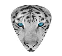 Black White Tiger,12 Pcs Guitar Pick,3 Different Thickness Plectrums for Acoustic Guitar Bass Ukulele (0.46mm 0.96mm 0.71mm)