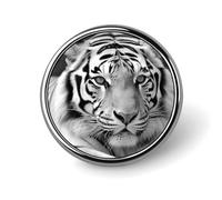 Black White Tiger Blank Round Badges Round Badge DIY Pin Back Buttons Clear Button Pins for Craft Projects Badge Making Accessories
