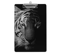 Black White Tiger Clipboard Standard A4 Letter Size Clip Boards for School Office Restaurants