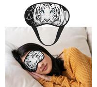 Black White Tiger Eye Masks for Sleep Soft Comfort Sleep Masks with Elastic Strap Adjustable Blackout Eye Shade Covers for Women Men Travel/Sleeping