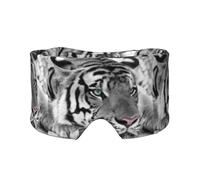 Black White Tiger Print, Full Eye Covers Light Blocking Eye Mask Sleep Eye and Ear Muffs
