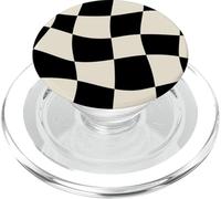 Black & White Trippy Checker Checkerboard Trendy Phone PopSockets PopGrip for MagSafe