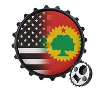 Black White U.S.A Liberation Flag 2 in 1 Magnetic Beer Bottle Opener Fridge Magnets Easy Storage Gift for Men Women Black-Style