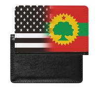 Black White U.S.A Liberation Flag Passport Holder Cover Wallet Slim Passport Protector Card Holder Travel Accessories