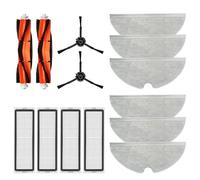 Black/White Vacuum Parts/Fit For Dreame F 9 F9 Dream F9 Robot Sweeper Centre Big Brush Side Brush Filter Mop Rag Wheel Sweeping Robot Set (Color : Light yellow)