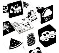 Black White Visual Cards - Contrast Learning Set | Early Focus Aid | High Contrast Vision Development Activity Cards Educational Stimulation System For Growth With 0-3 Months