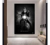 Black White Wall Art Motorcycle Racer Monkey Canvas Paintings Posters Prints Modern Pictures for Living Room Home Cuadros 30x40cm Frameless