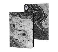 Black & White Water Ripples Cute Tablet Case Compatible with iPad