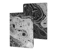 Black & White Water Ripples Cute Tablet Case Compatible with iPad