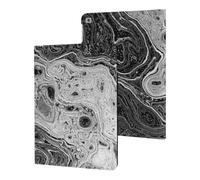 Black & White Water Ripples Cute Tablet Case Compatible with iPad