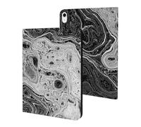 Black & White Water Ripples Cute Tablet Case Compatible with iPad