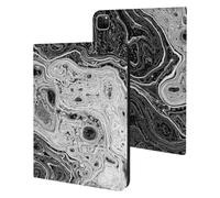 Black & White Water Ripples Cute Tablet Case Compatible with iPad