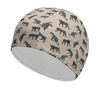 Black White Wild Tiger Leopard Swim Cap for Womens and Mens High Elasticity Non-Slip Swimming Cap Fit Long/Short Hair