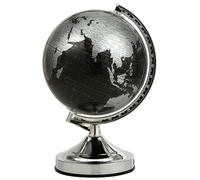 Black & White World Globe Ornament w/Metal Scale Bracket and Base, 360° Manual Rotation Globe for Home Office Desktop Decorative (Size : 32cm)