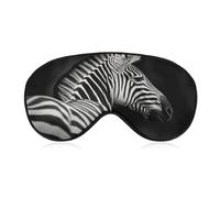 Black & White Zebra Eye Mask, Side Sleeping Mask Light Blindfold Sleeping Mask Nose Pad and Elastic Band for Children Women and Men